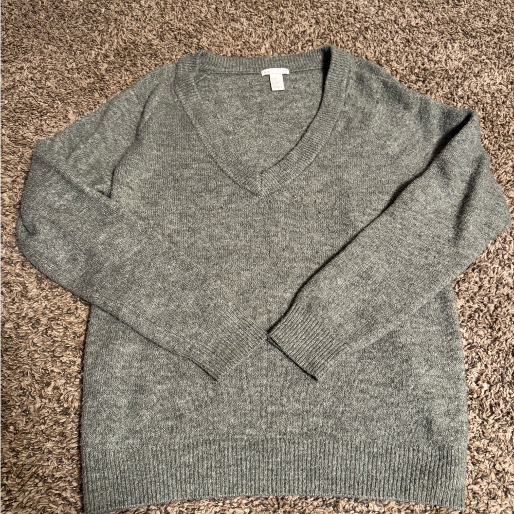 H&M Charcoal V-Neck Women's Sweater